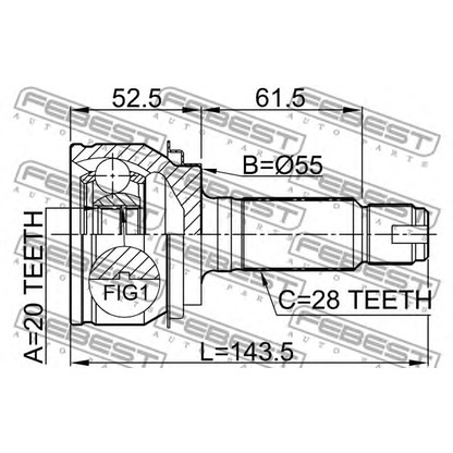 Foto Kit cuffia, Semiasse FEBEST 0310RER