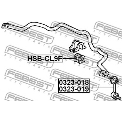 Zdjęcie Drążek / wspornik, stabilizator FEBEST 0323018