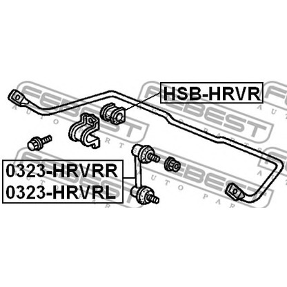 Zdjęcie Drążek / wspornik, stabilizator FEBEST 0323HRVRL