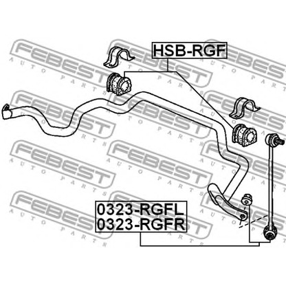 Zdjęcie Drążek / wspornik, stabilizator FEBEST 0323RGFR