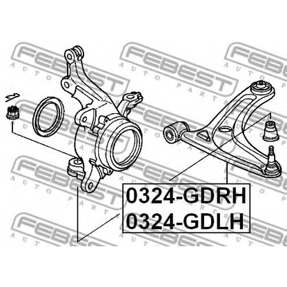 Photo Rotule de suspension FEBEST 0324GDLH