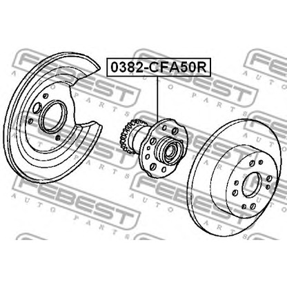 Foto Kit cuscinetto ruota FEBEST 0382CFA50R