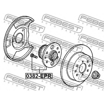 Photo Kit de roulements de roue FEBEST 0382EPR