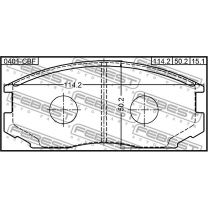 Foto Kit pastiglie freno, Freno a disco FEBEST 0401CBF