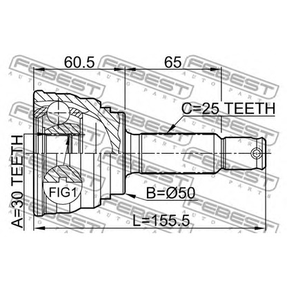 Foto Kit giunti, Semiasse FEBEST 0410007