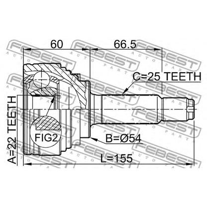 Foto Kit giunti, Semiasse FEBEST 0410012