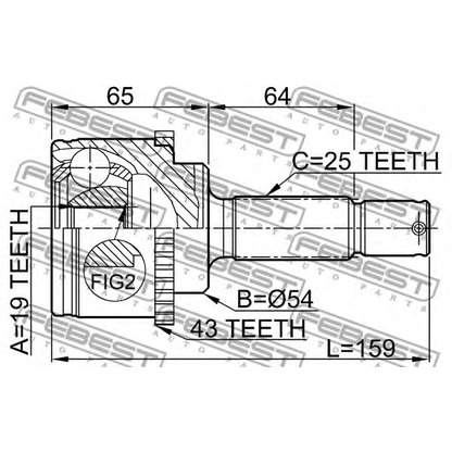 Photo Joint Kit, drive shaft FEBEST 0410H66A43