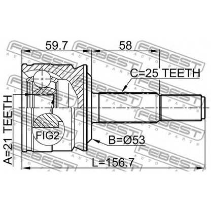 Photo Jeu de joints, arbre de transmission FEBEST 0410Z36