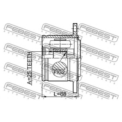 Photo Joint Kit, drive shaft FEBEST 0411V43RH