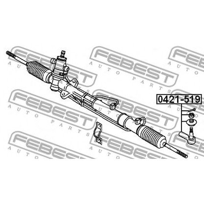 Photo Rotule de barre de connexion FEBEST 0421519