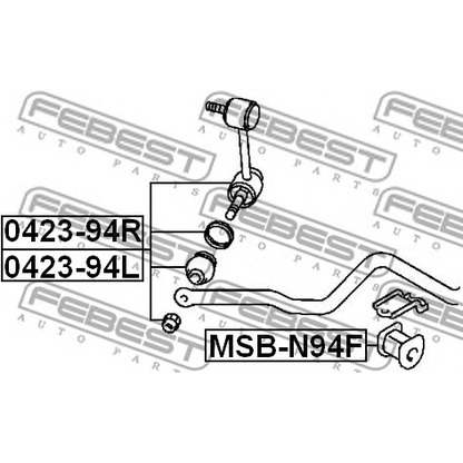 Foto Asta/Puntone, Stabilizzatore FEBEST 042394L