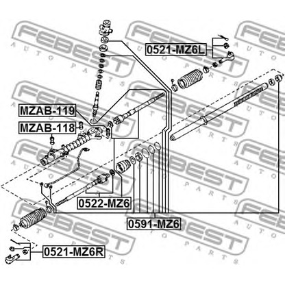 Photo Tie Rod End FEBEST 0521MZ6R