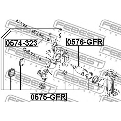 Photo Brake Caliper FEBEST 0576GFR