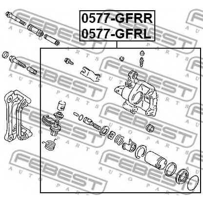 Photo Brake Caliper FEBEST 0577GFRR