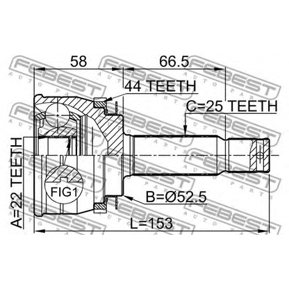 Foto Kit giunti, Semiasse FEBEST 1210ACCA44