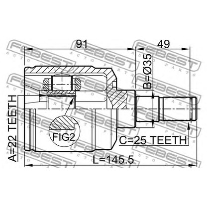 Photo Jeu de joints, arbre de transmission FEBEST 1211ACC