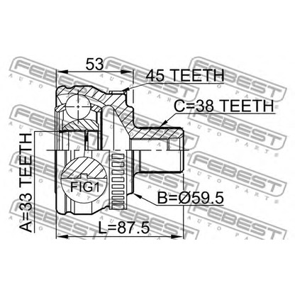 Foto Kit giunti, Semiasse FEBEST 1710A4A45