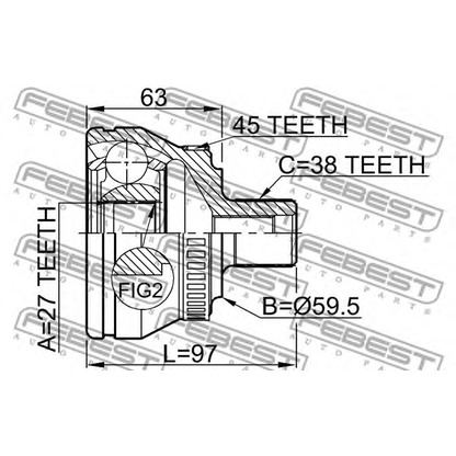 Foto Kit giunti, Semiasse FEBEST 1710A4B6A45