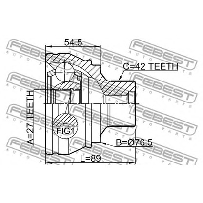 Photo Joint Kit, drive shaft FEBEST 1710Q5