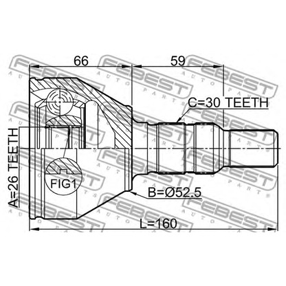 Photo Joint Kit, drive shaft FEBEST 1810Z19