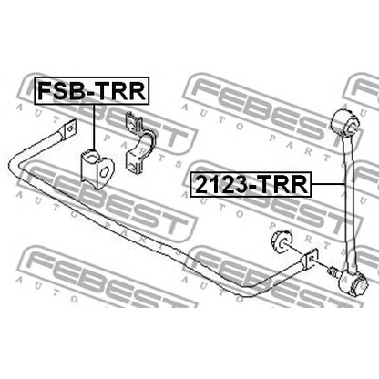 Фото Тяга / стойка, стабилизатор FEBEST 2123TRR