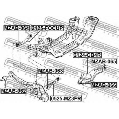 Photo Bras de liaison, suspension de roue FEBEST 2125FOCUP