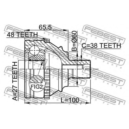 Photo Joint Kit, drive shaft FEBEST 2310028A48
