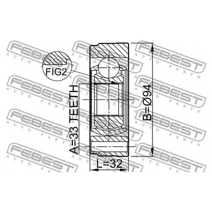 Photo Jeu de joints, arbre de transmission FEBEST 2311GV