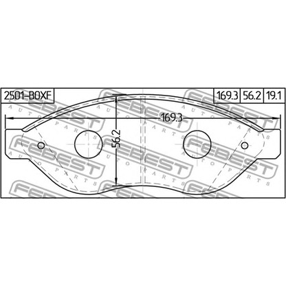 Foto Kit pastiglie freno, Freno a disco FEBEST 2501BOXF