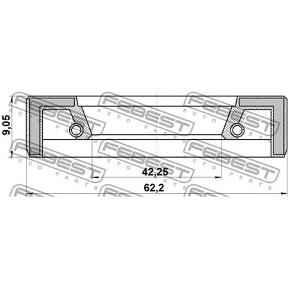 Photo Seal, wheel hub FEBEST 95FAS54620909X