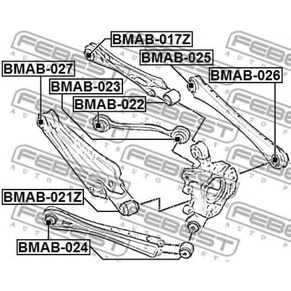 Photo Control Arm-/Trailing Arm Bush FEBEST BMAB022