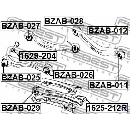 Фото Тяга / стойка, подвеска колеса FEBEST BZAB029