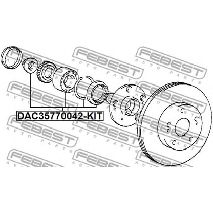 Photo Kit de roulements de roue FEBEST DAC35770042KIT