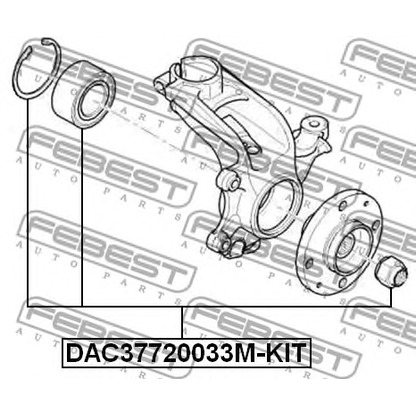 Фото Комплект подшипника ступицы колеса FEBEST DAC37720033MKIT