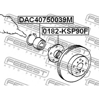 Фото Комплект подшипника ступицы колеса FEBEST DAC40750039M