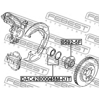Photo Wheel Bearing Kit FEBEST DAC42800045MKIT