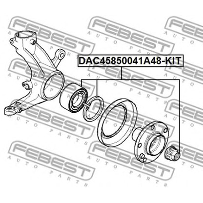 Фото Подшипник ступицы колеса FEBEST DAC45850041A48KIT