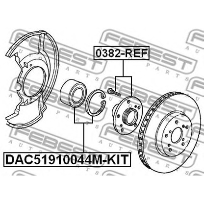 Photo Wheel Bearing Kit FEBEST DAC51910044MKIT