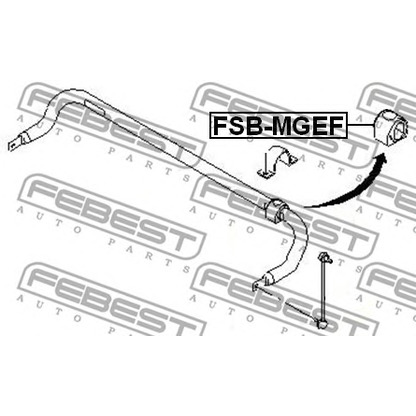 Zdjęcie Zawieszenie, stabilizator FEBEST FSBMGEF