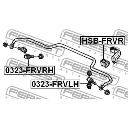 Photo Bearing Bush, stabiliser FEBEST HSBFRVR