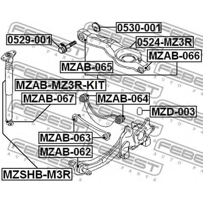 Photo Bush, shock absorber FEBEST MZAB067