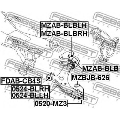 Photo Suspension, bras de liaison FEBEST MZABBLBLH