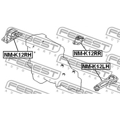 Photo Support moteur FEBEST NMK12RR