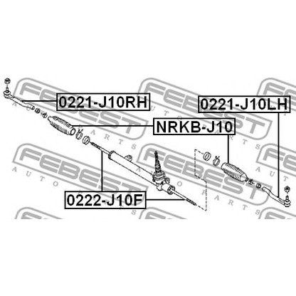 Photo Bellow, steering FEBEST NRKBJ10