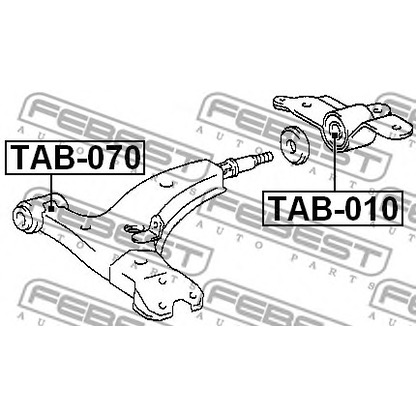 Foto Lagerung, Lenker FEBEST TAB010