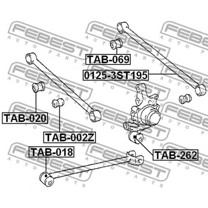 Foto Lagerbuchse, Blattfeder FEBEST TAB018