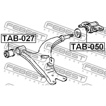 Photo Control Arm-/Trailing Arm Bush FEBEST TAB027