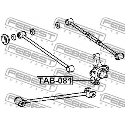 Photo Bush, leaf spring FEBEST TAB081