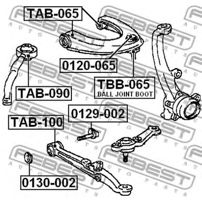 Zdjęcie Zawieszenie, stabilizator FEBEST TAB100