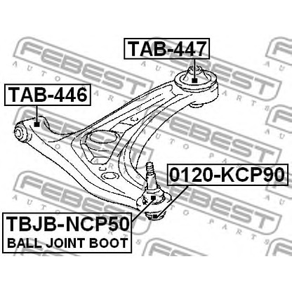 Photo Track Control Arm FEBEST TAB446